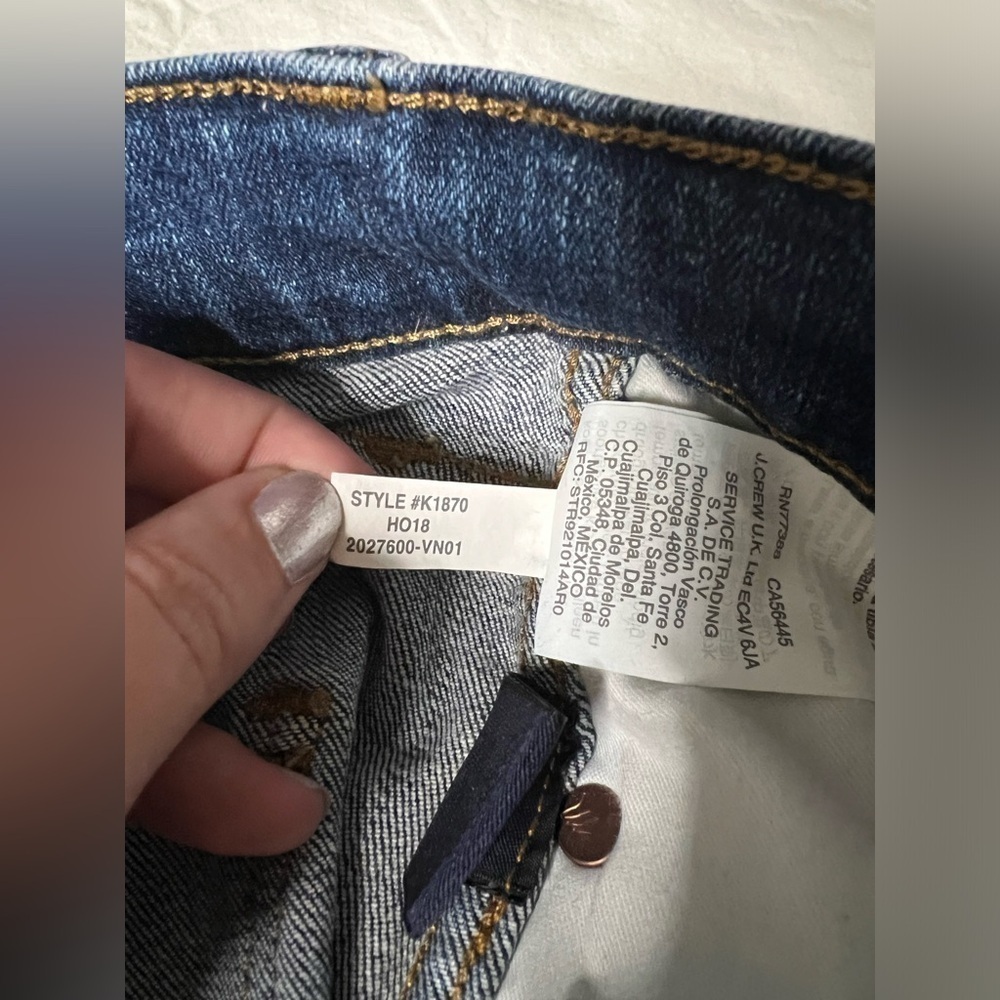 Madewell 9" High-Rise Skinny Ripped & Repaired York Wash Denim Jeans 24P - Picture 10 of 14